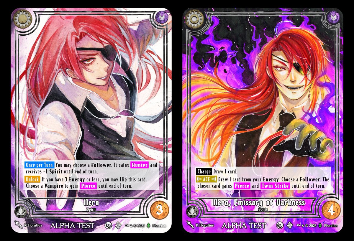 voltriph's tweet image. 3 weeks remain. Through the end of May (5/31/2025) the Spirit Clash alpha test decks sale is LIVE at:

phaxion.com

$40 + $10 shipping

1 alpha labeled wrath deck 🟣
1 alpha labeled zen deck 🟡

If 30+ sets sell, I will also create a promo alpha card that will be…