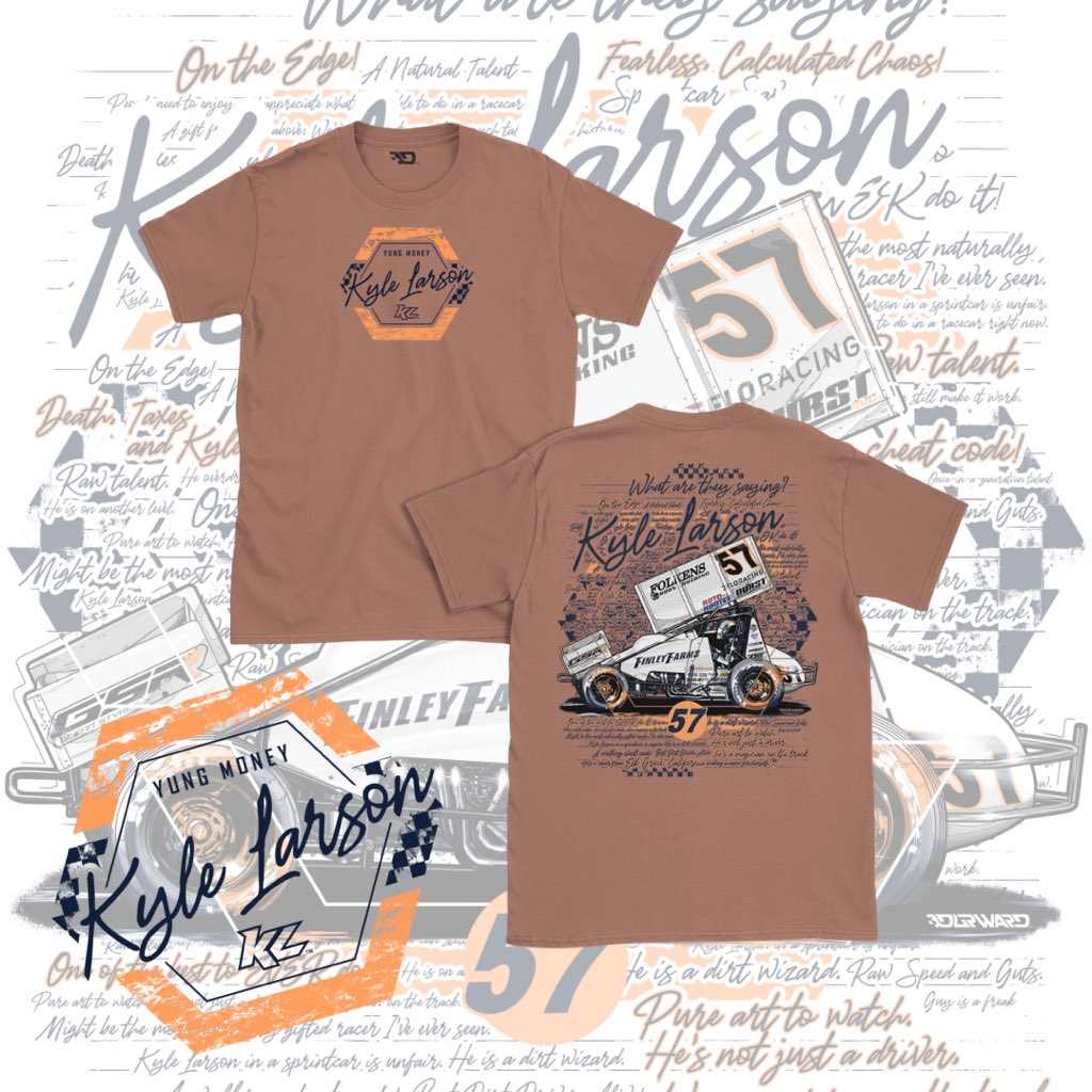 𝐖𝐡𝐚𝐭 𝐚𝐫𝐞 𝐭𝐡𝐞𝐲 𝐒𝐚𝐲𝐢𝐧𝐠? 

Available trackside &amp; now online! 

🛒 —&gt; shopkylelarson.com/collections/wh…