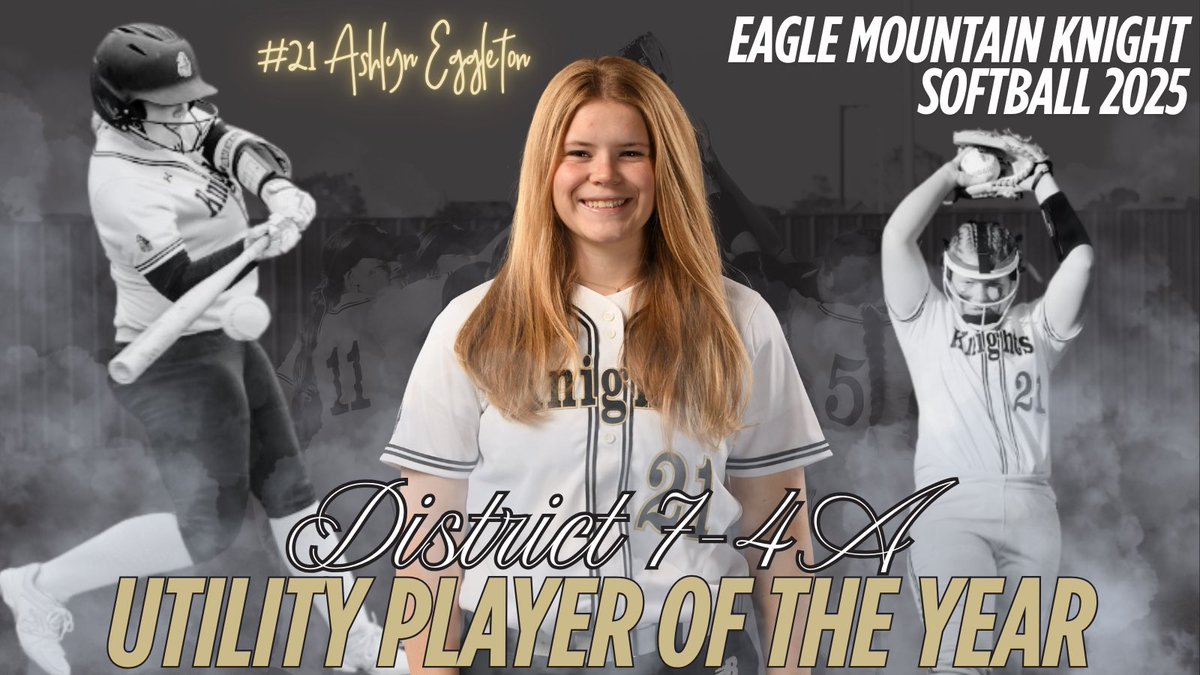 Shoutout to Ashlyn Eggleton for being named the District 7-4A Utility Player of the Year, Ashlyn did it all—pitching, locking down right field, and holding the #3 spot in the lineup. Way to shine, Egg! #ArmorUp #HHNQ