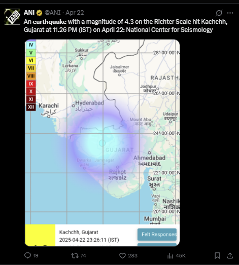 Monkastra's tweet photo. Join the Dots. 

May 11 - #ceasefire 
May 11 - Alarming Intelligence by JD Vance after Trump said 'Let them fight'
May 10 - 4.0 EarthQuake
May 7 - #OperationSindoor 
May 5 - 4.2 EQ
Apr 30 - 4.4 EQ
Apr 30 - #CasteCensus 
Apr 22 - 4.3 EQ
Apr 22 - #PahalgamTerroristAttack https://t.co/J69JcKTbE7