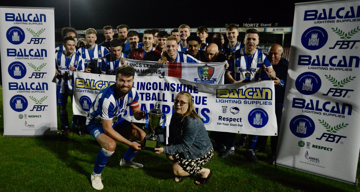 Congratulations to Nettleham FC <a href="/lincsleague/">Lincs League</a> double winners. Having secured the league title last month, the Nettles won the Challenge Cup Final 3-0 after extra time against Skegness Town Reserves. Goals from <a href="/kyleonyon/">Kyle Onyon</a> (2) and skipper <a href="/JackHigginson11/">Jack Higginson</a>.