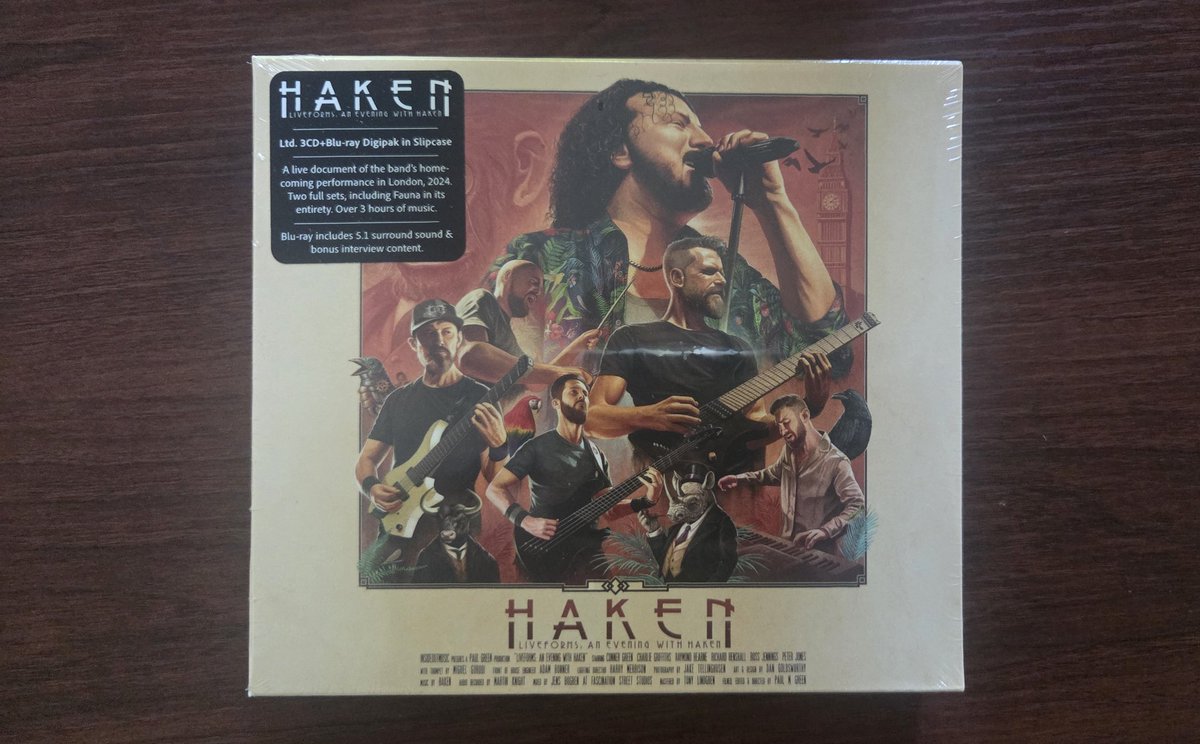 Cramx3's tweet image. My copy of the new Haken love album &quot;Liveforms&quot; arrived today! I gave it a very positive review but have yet to watch the blu ray! @Haken_Official #Haken #Liveforms