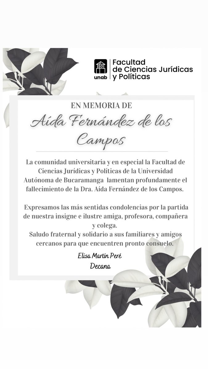 Descanse en Paz Dra. Aída 🤍