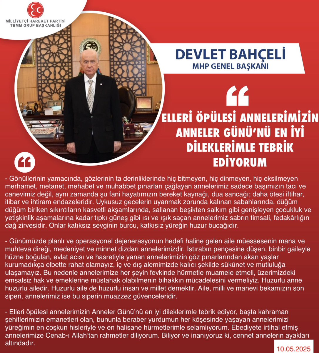 Tuğba Yılmaz (@tugbayilmazmhp) on Twitter photo Genel Başkanımız Sayın Devlet BAHÇELİ <a href="/dbdevletbahceli/">Devlet Bahçeli</a>: Elleri öpülesi annelerimizin Anneler Günü’nü en iyi dileklerimle tebrik ediyorum Genel Başkanımız Sayın Devlet BAHÇELİ <a href="/dbdevletbahceli/">Devlet Bahçeli</a>: Elleri öpülesi annelerimizin Anneler Günü’nü en iyi dileklerimle tebrik ediyorum