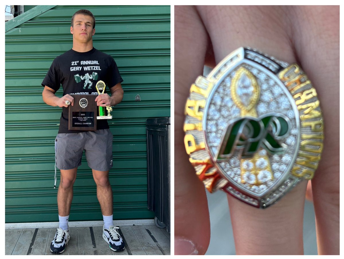 Grant Pillar (@grantpillar) on Twitter photo Power Meet and Championship Ring Ceremony today
445 squat (tied school record)
425 deadlift
245 bench
275 power clean (tied school record)
🏆 16-17 Age Group Winner
🥇 Boz Award Winner-which is the pound for pound overall champion
<a href="/Coach_LeDonne/">Dr Jon LeDonne</a> <a href="/curranj88/">John Curran</a> <a href="/JaseHamilton1/">Jase Hamilton</a> Power Meet and Championship Ring Ceremony today
445 squat (tied school record)
425 deadlift
245 bench
275 power clean (tied school record)
🏆 16-17 Age Group Winner
🥇 Boz Award Winner-which is the pound for pound overall champion
<a href="/Coach_LeDonne/">Dr Jon LeDonne</a> <a href="/curranj88/">John Curran</a> <a href="/JaseHamilton1/">Jase Hamilton</a>