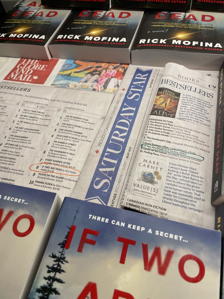 Rick Mofina (@rickmofina) on Twitter photo IF TWO ARE DEAD debuts #8 on the Canadian national bestseller lists! Thanks to readers everywhere! <a href="/HarperCollinsCa/">HarperCollinsCa</a> <a href="/CookeMcDermid/">CookeMcDermid</a> <a href="/HarperCollins/">HarperCollins</a>
<a href="/lblaUK/">Lorella Belli Agency Ltd</a> <a href="/chaptersindigo/">Indigo</a> #mothersday #mothersdaygift #reading #books #thriller #mystery #suspense #Bestseller IF TWO ARE DEAD debuts #8 on the Canadian national bestseller lists! Thanks to readers everywhere! <a href="/HarperCollinsCa/">HarperCollinsCa</a> <a href="/CookeMcDermid/">CookeMcDermid</a> <a href="/HarperCollins/">HarperCollins</a>
<a href="/lblaUK/">Lorella Belli Agency Ltd</a> <a href="/chaptersindigo/">Indigo</a> #mothersday #mothersdaygift #reading #books #thriller #mystery #suspense #Bestseller