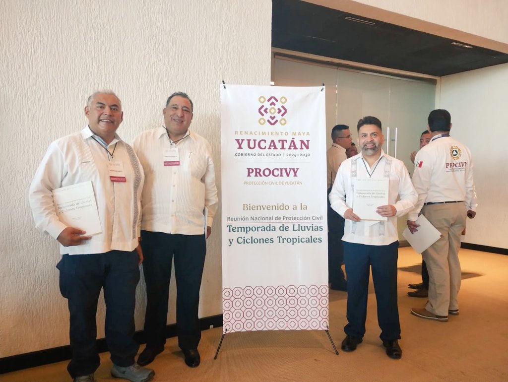 Fue una semana productiva al participar en la reunión nacional de protección civil "Temporada de lluvias y ciclones tropicales 2025" en Mérida Yucatán <a href="/APGIRE1/">APGIRE</a>