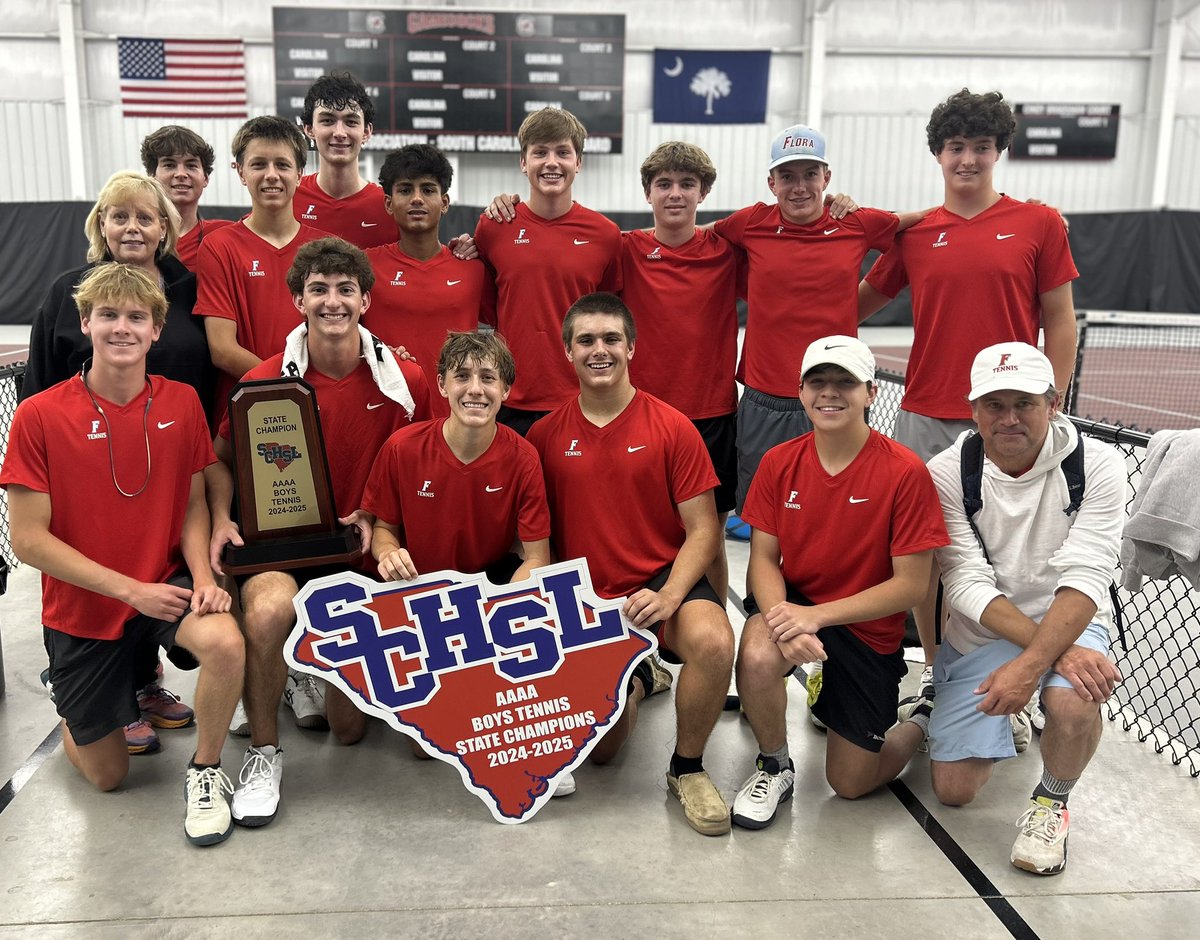 SCHSL (@schsl) on Twitter photo Congratulations 🎉<a href="/FloraAthletics/">AC Flora Athletics</a>
The @schsl 2025 Class AAAA Boys Tennis State Champions🎾
#WeAreSCHSL
#ChampionshipSeason🏆 Congratulations 🎉<a href="/FloraAthletics/">AC Flora Athletics</a>
The @schsl 2025 Class AAAA Boys Tennis State Champions🎾
#WeAreSCHSL
#ChampionshipSeason🏆
