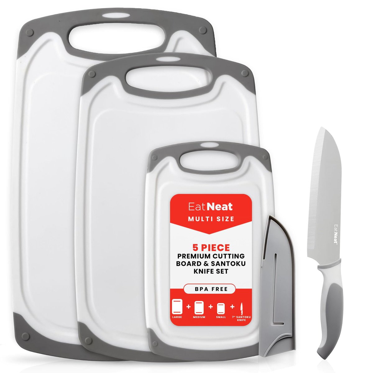 pirkelkitchen's tweet image. EatNeat 5-Piece Set - Non-Slip Cutting Boards &amp;amp; Stainless Steel Santoku Knife with Sheath. Perfect for Home Kitchen &amp;amp; Outdoor Food Preparation

pirkelkitchen.com/products/view/…

Pirkelkitchen.com

#SeamlessShopping #KitchenStore #ShopOnline #KitchenEssentials #CookingTools