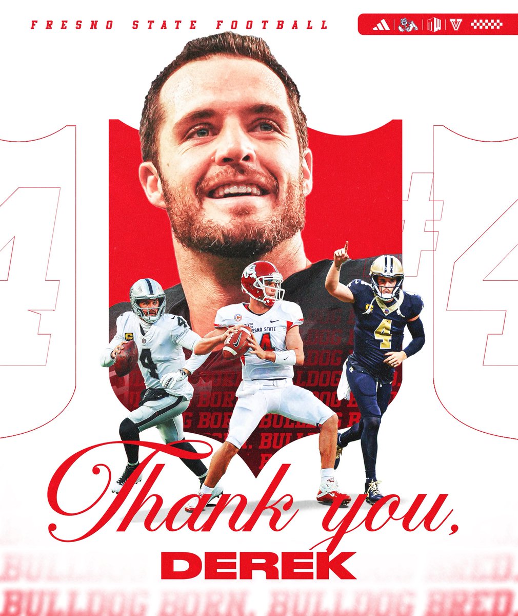 Thanks for the memories, 4 🫶 

Enjoy retirement, @DerekCarrQB

#BulldogBornBulldogBred