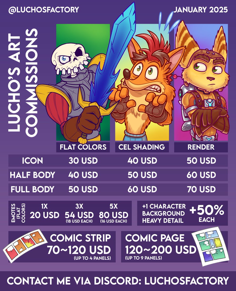 ✨ COMMS INFO ✨