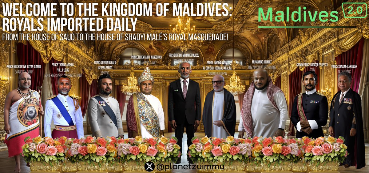 planetzuimmu's tweet photo. Planet Zuimmu – Breaking Report: Maldives Welcomes “Prince” with Open Arms (and Empty Pockets)

Malé, Maldives — Reporting Live

The Maldives rolled out the red carpet this week for Prince Fahad Saud Alshalan — a figure many sources say isn’t officially recognized by the House of Saud. The Saudi Embassy, notably, was unaware of the visit.

But the real spectacle came with President Mohamed Muizzu’s launch of the Maldives 2.0 Digital Transformation last night — an ambitious plan promising digital IDs, a national AI masterplan, and a booming digital economy by 2030.

And guess what? According to the official buzz, royals from all corners of the globe — Malaysia, Bahrain, Spain, Oman, Lesotho, the UK, and even the African kingdom of Eswatini — are just lining up to splash their riches on this digital revolution. Maldives 2.0, it seems, has the world’s monarchs falling over themselves to invest.

Until then, Planet Zuimmu will keep watching, reporting, and occasionally laughing — because some political theater deserves a standing ovation.

#maldives #mvpolitics #riyaaseecommission #thecoverup #coverup #digitalmafia #dhivehingeraajje🇲🇻 #dhivehingeraajje