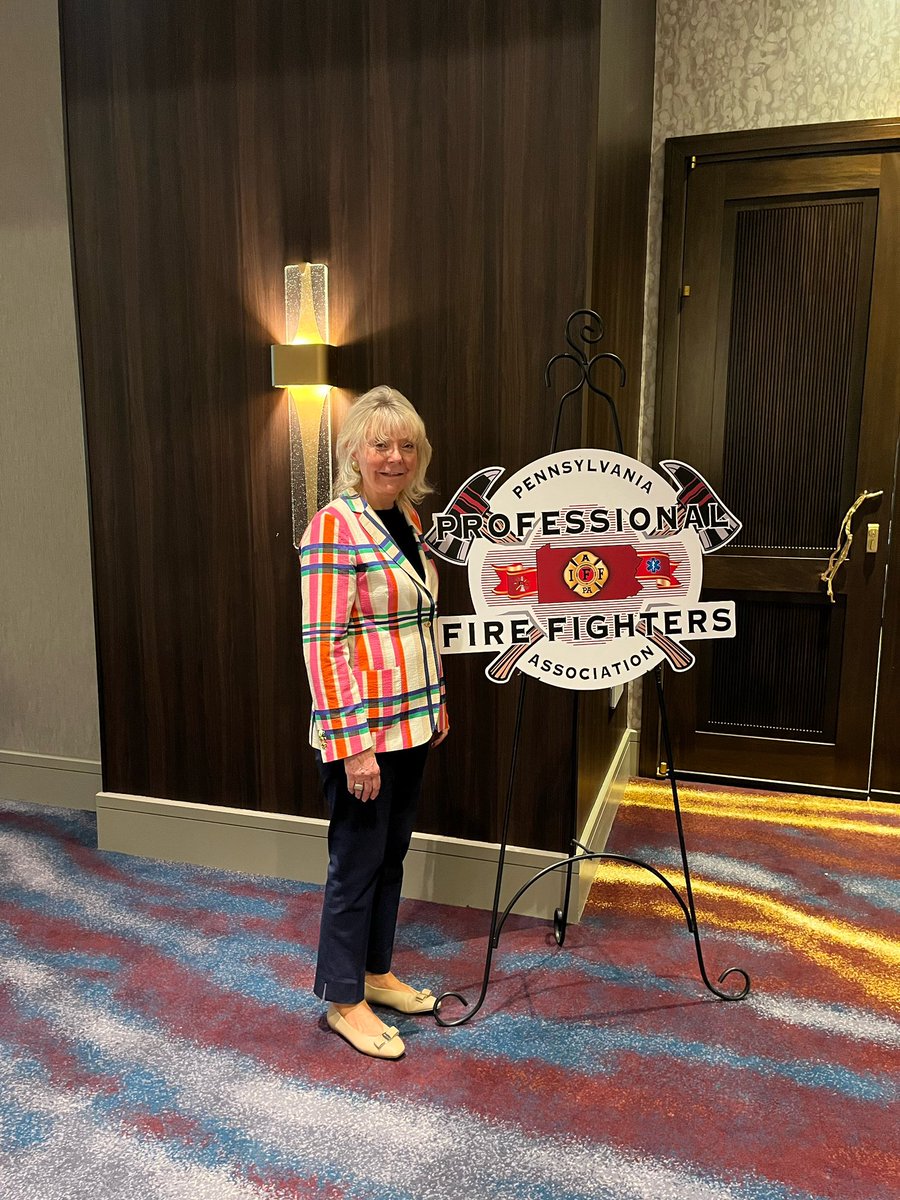 Pennsylvania’s fire fighters put their lives on the line to keep us safe. I was honored to address the <a href="/PPFFA3/">PPFFA</a> Convention this week to thank them for their work and discuss this year’s retention races. Thank you President Brooks and all the PPFFA officers for hosting us! 🚒⛑️