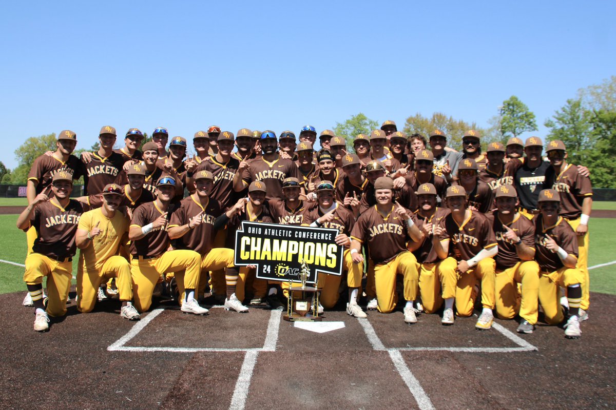 Congratulations to Baldwin Wallace, 2025 Baseball Tournament Champions! ⚾️🏆

#OACChampions | #D3Baseball