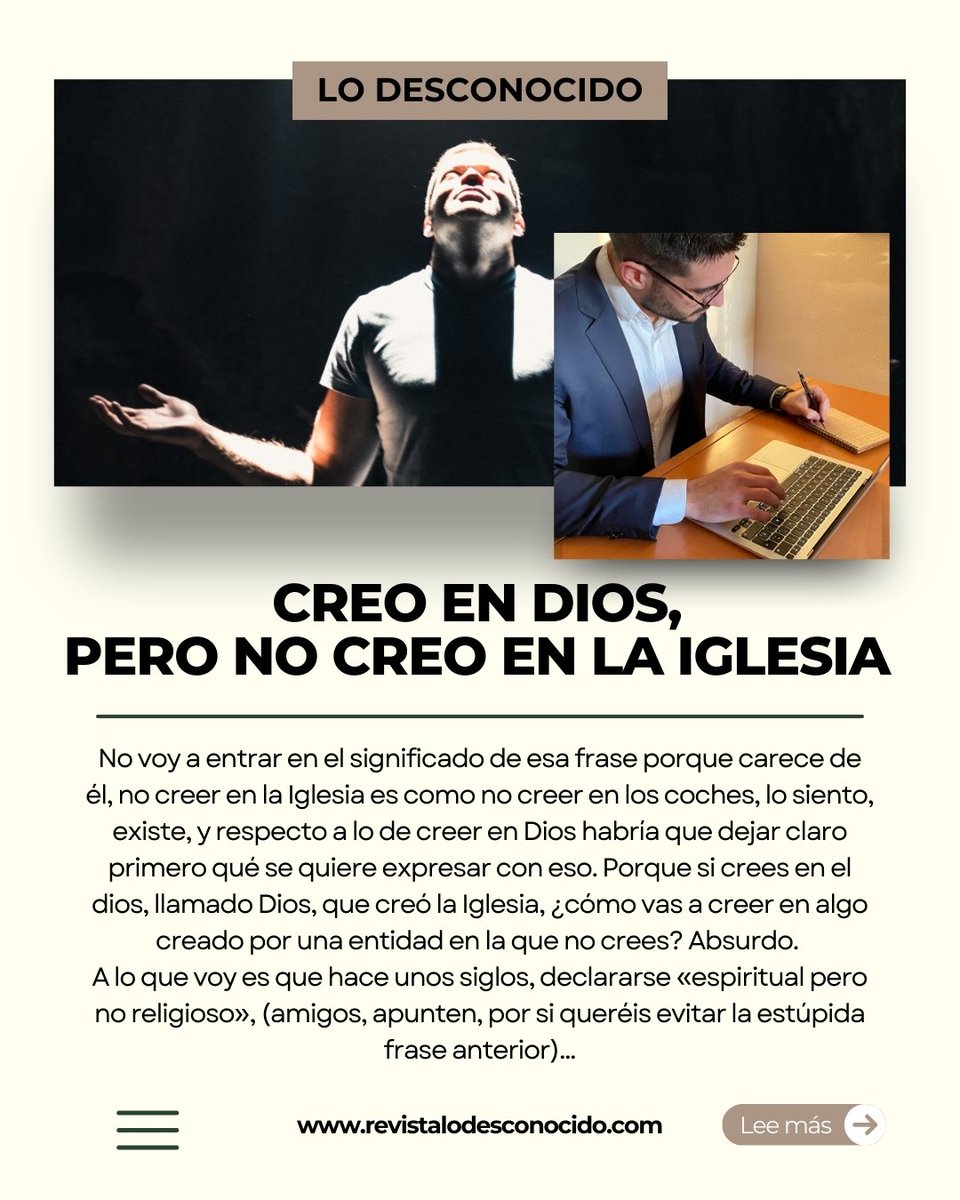 🔥Ya está disponible el nuevo número de Lo Desconocido. 

La revista que mezcla misterio, terror, filosofía, ciencia y actualidad. 

Además con una gran entrevista a <a href="/annagrauarias/">Anna Grau</a> 

Puedes leerla en revistalodesconocido.com

Aquí un avance de mi humilde y BRILLANTE artículo...