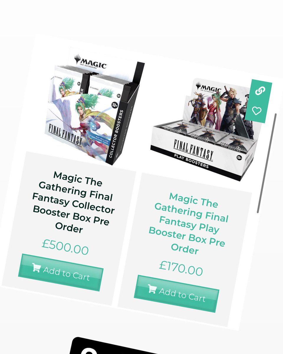 LIVE ON OUR WEBSITE NOW! Pre orders for the new MTG final fantasy set #MTGxFINALFANTASY #mtg #MTGFinalFantasy #mtgff