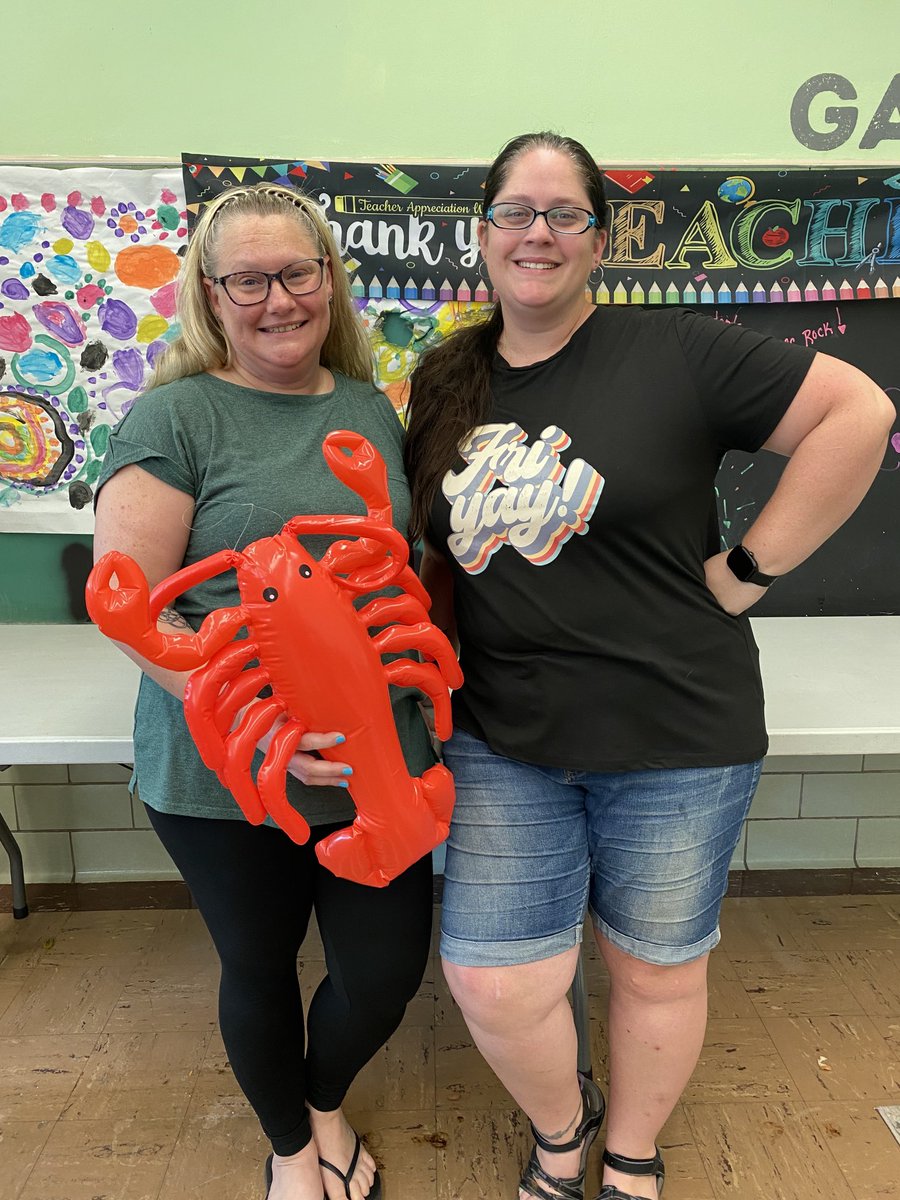 These ladies are TJ PTO and did a “jaw-some” job spoiling us this week. Thank you, thank you, thank you for all the yumminess and most especially for the books from our TJ families 💚💛