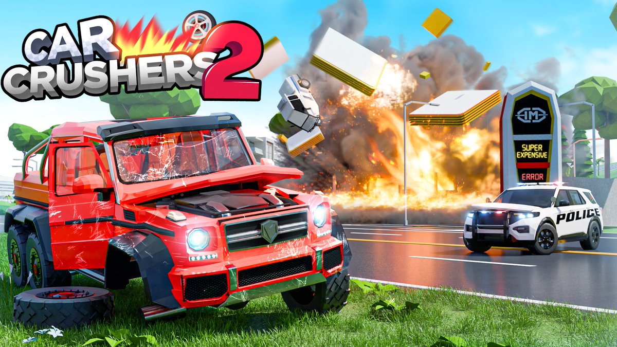 lightsteals's tweet image. Thumbnail I made for this weeks Car Crushers 2 update!

Loved working on this, thanks once again for the opportunity!

#RobloxDev #RobloxGFX #ROBLOX #robloxart