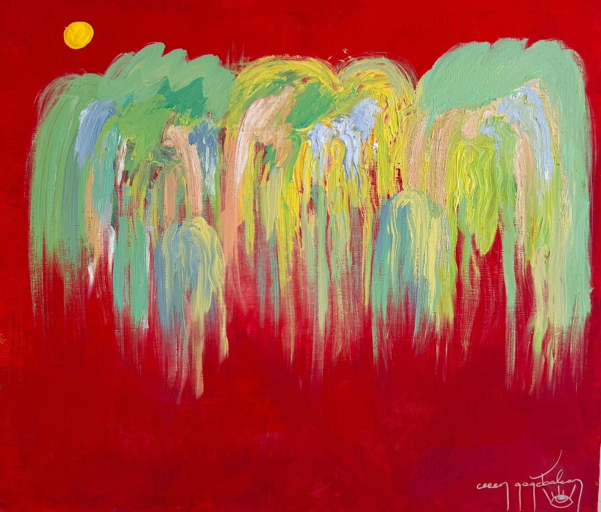 cerengogebakan's tweet image. ‘Işığımda görürüm ben her türlü hakikati’☀️🎆
‘Light’, Oil on canvas, 2025 #abstractexpression #abstractpassion