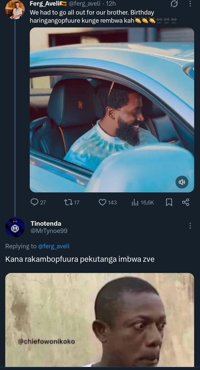 Incase u missed it 😂😂
Makatozoramba kutamba mese zvakanaka kaa 🙌🙌😅😅