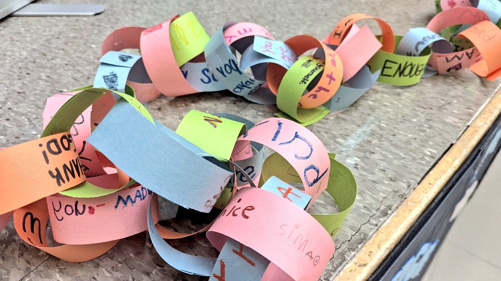Mrs Morgado (@mrsmorgado1) on Twitter photo Our school wide chain of Affirmations made by Wellness Ambassadors in intermediate. <a href="/StPhilipDPCDSB/">St Philip School</a> #dpcdsb <a href="/DPwellness4all/">DPwellness4all</a> Our school wide chain of Affirmations made by Wellness Ambassadors in intermediate. <a href="/StPhilipDPCDSB/">St Philip School</a> #dpcdsb <a href="/DPwellness4all/">DPwellness4all</a>