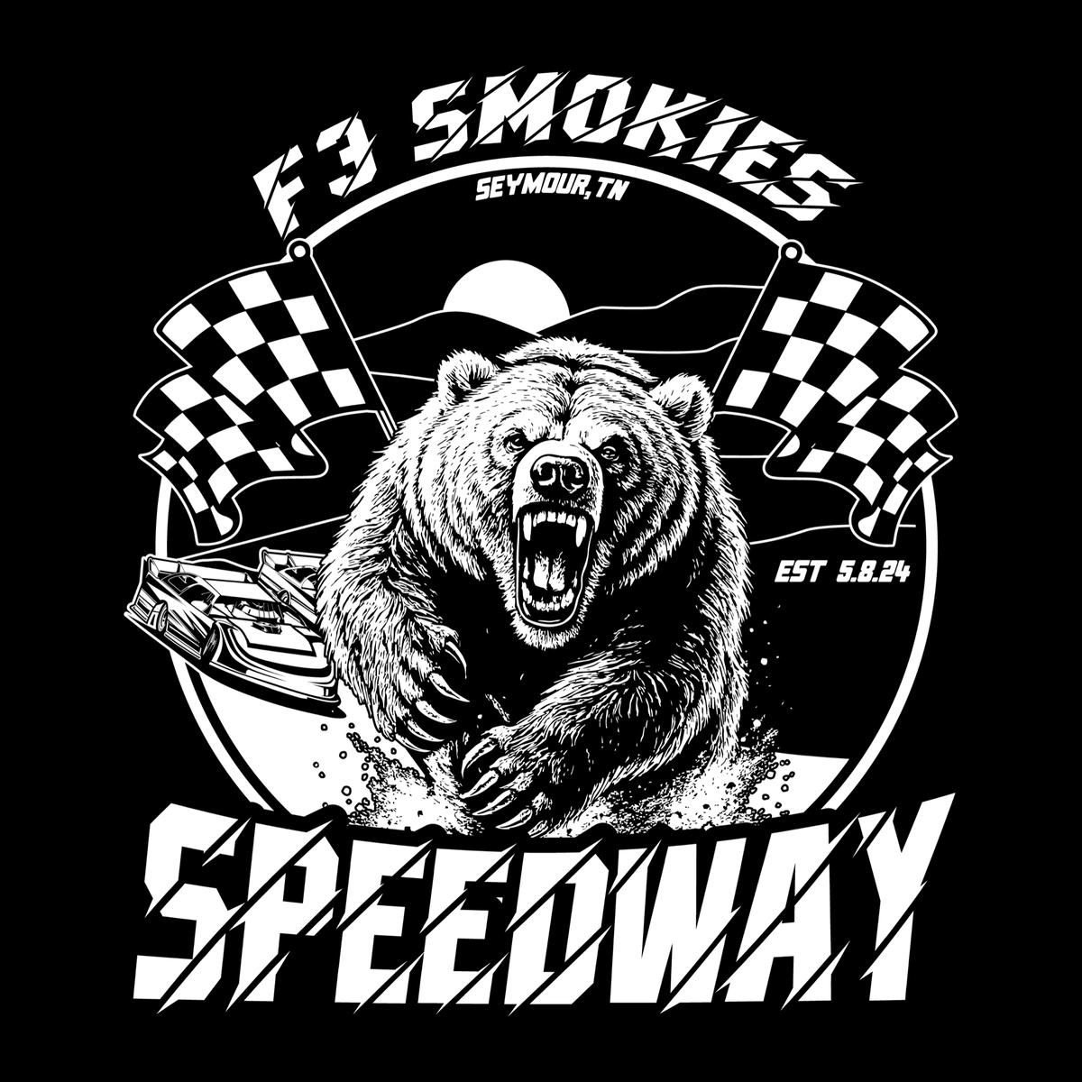 Another #f3logosbysnickers hot off the presses!! Check out Speedway for <a href="/F3Smokies/">F3 Smokies</a>  !! Get one at f3gear.com/collections/ac… #logos #mudgear #gearME #F3counts #f3gear @f3nation