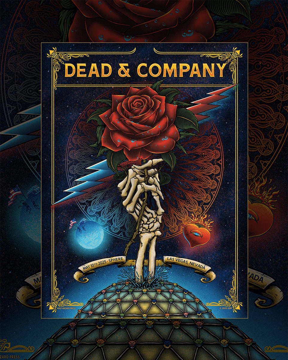 Dead & Company (@deadandcompany) on Twitter photo Let’s make it a Saturday night to remember!
The early merch stand opens at 5pm PT outside of @spherevegas, just to the left of the Plaza Entry.
General Admission Floor lines open at 5pm PT.
Pedestrian Bridge from @venetianvegas opens at 5pm PT.
🎨: <a href="/HalfHazardPress/">Half Hazard Press</a> Let’s make it a Saturday night to remember!
The early merch stand opens at 5pm PT outside of @spherevegas, just to the left of the Plaza Entry.
General Admission Floor lines open at 5pm PT.
Pedestrian Bridge from @venetianvegas opens at 5pm PT.
🎨: <a href="/HalfHazardPress/">Half Hazard Press</a>
