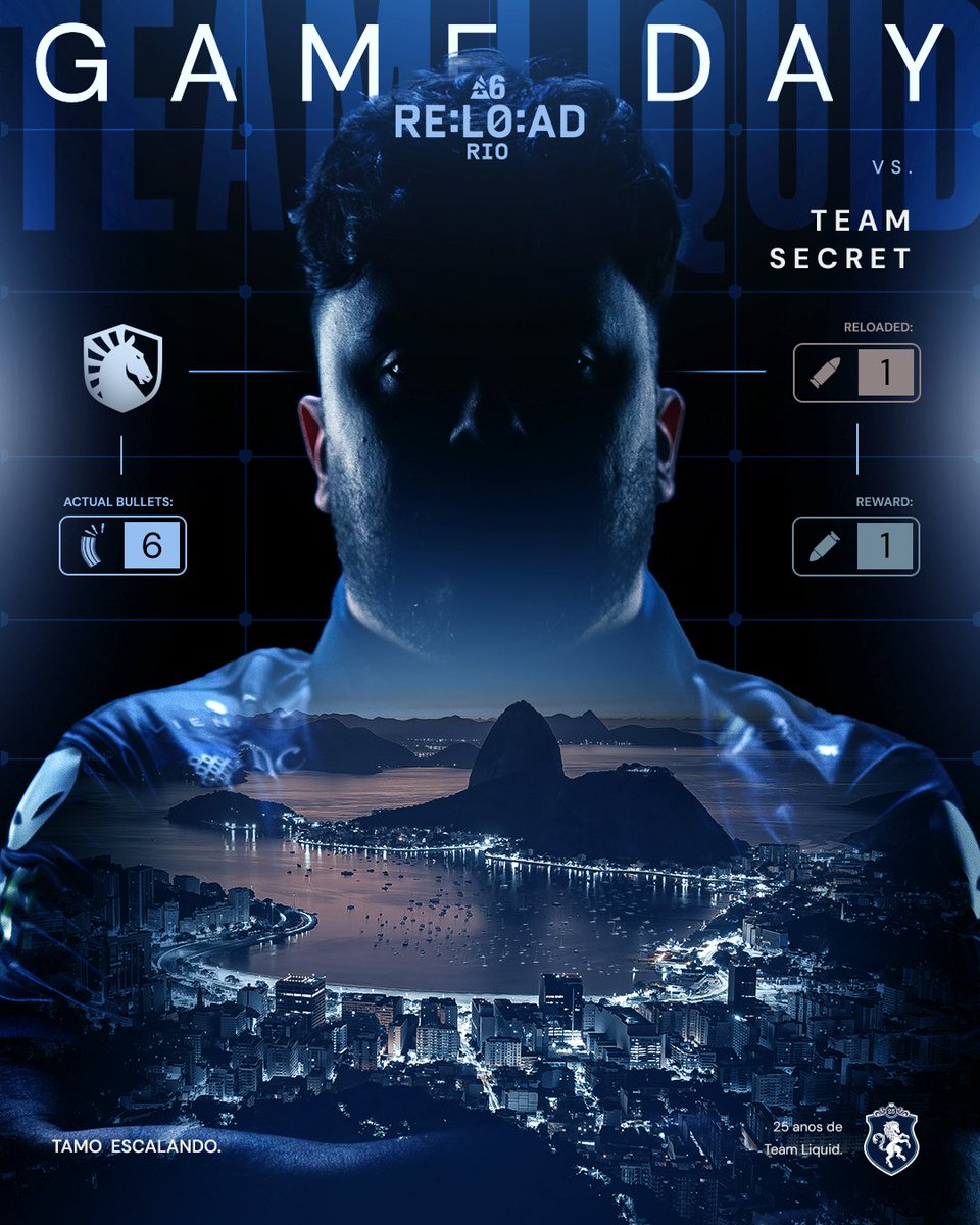 HOJE COMEÇA A NOVA HISTÓRIA DO SIEGE 💙🔥

🔵 TEAM LIQUID vs TEAM SECRET
⏰ 18h

Vem na #VamosLiquid