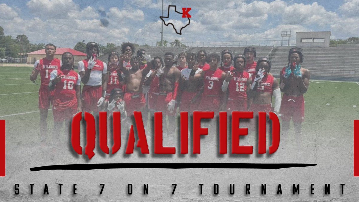Kilgore Bulldogs FB (@kilgore_fb) on Twitter photo For the 2nd year, The Ragin' Red have qualified for the <a href="/Texas7on7/">Texas 7on7 Organization</a> State tournament after going undefeated in the SQT at R.E. St. John. We appreciate all the support out there from the fans and community today and coverage from <a href="/Matt_Stepp817/">Matt Stepp</a> from <a href="/dctf/">Dave Campbell's Texas Football — TexasFootball.com</a>. #STATE #EAT #RespectTheK For the 2nd year, The Ragin' Red have qualified for the <a href="/Texas7on7/">Texas 7on7 Organization</a> State tournament after going undefeated in the SQT at R.E. St. John. We appreciate all the support out there from the fans and community today and coverage from <a href="/Matt_Stepp817/">Matt Stepp</a> from <a href="/dctf/">Dave Campbell's Texas Football — TexasFootball.com</a>. #STATE #EAT #RespectTheK