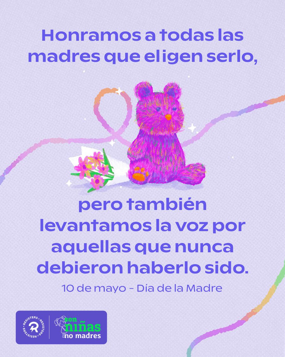 En Guatemala, miles de niñas han sido forzadas a maternar por violencia sexual y abandono del Estado ⚠️.
Hoy, recordamos que ser madre debe ser una elección, no algo forzado.

Seguimos luchando por infancias libres y protegidas.

#NiñasNoMadres #JugarNoMaternar