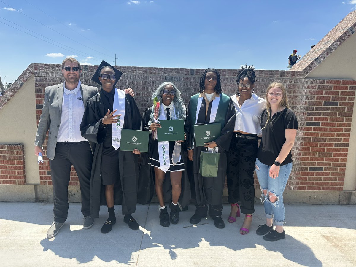 Proud of these 3 would be an understatement! They took a chance on our program and we are forever thankful. They can always for the rest of their lives say they are college graduates!! These 3 have made me a better coach and person and I am forever grateful #Family #Togetherwerun