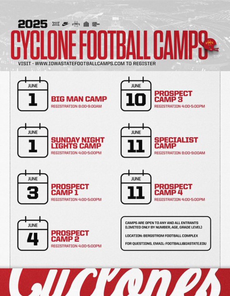 Thank you <a href="/TrentSlattenow/">Trent Slattenow</a> for camp invite. <a href="/BoltIowa/">Carroll Chargers</a> <a href="/KuemperFootball/">KuemperFootball</a> <a href="/CoachSteinKHS/">Coach Steinkamp</a> <a href="/PrepRedzoneIA/">Prep Redzone Iowa</a>