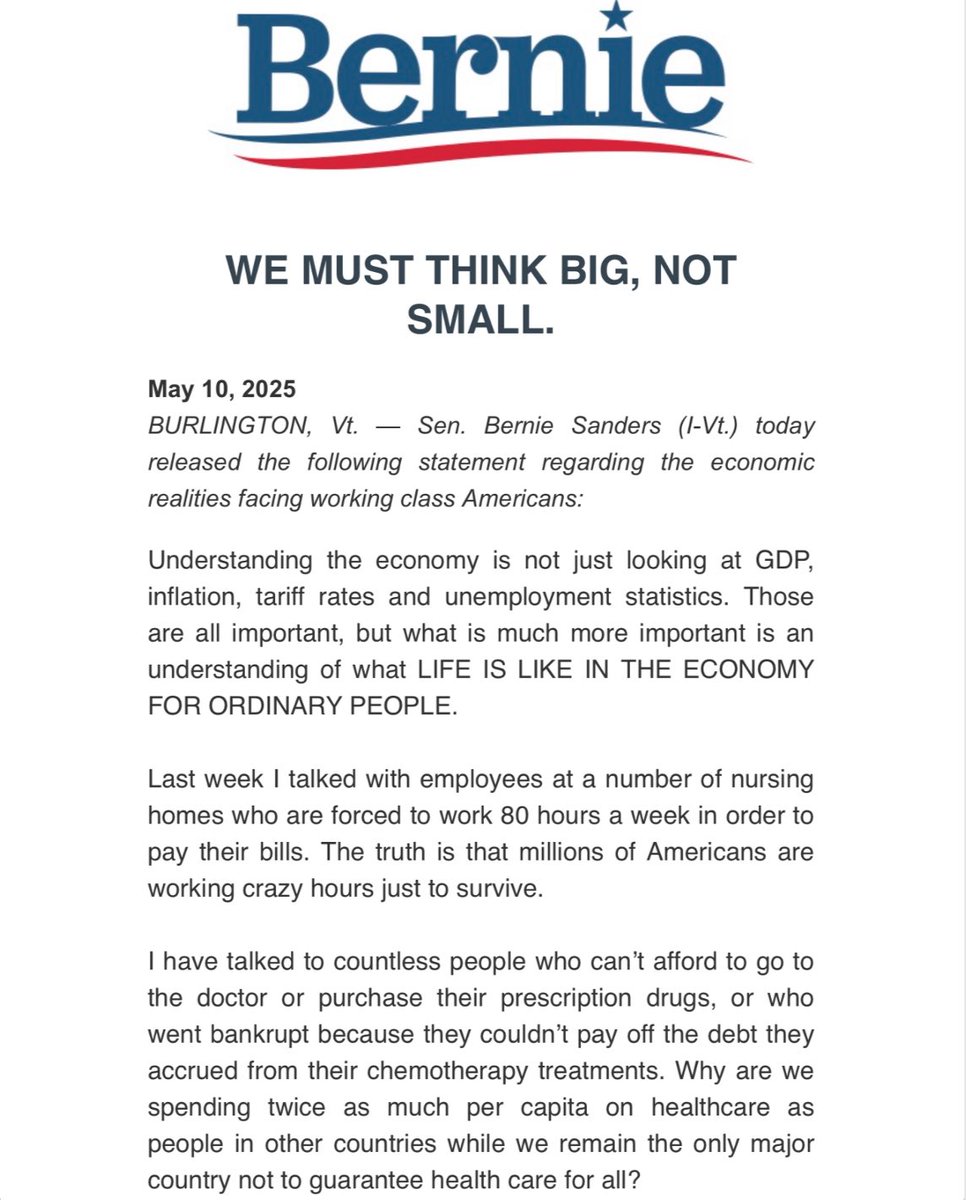 Bernie Sanders tweet media