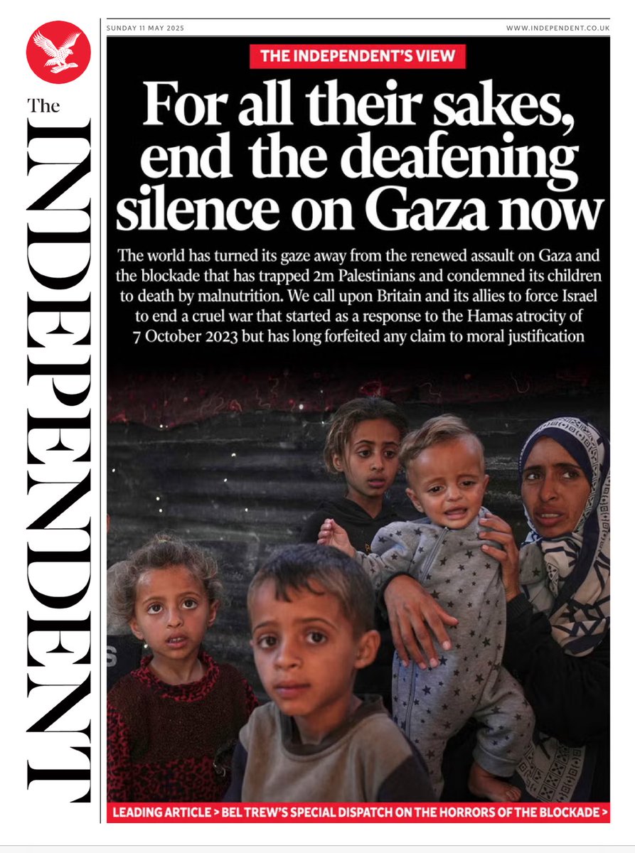 Our front page tomorrow <a href="/Independent/">The Independent</a> on Gaza