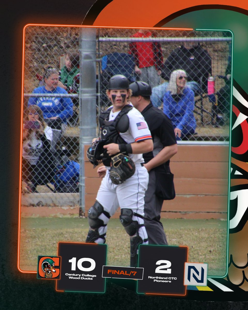 The Wood Ducks win Region XIII Bracket A with a 10-2 win over Northland CTC! Hudlow gets the W with 5K's.  Warcken, Nelson, and Larsen all had multiple hits! Tierney added a 💣and 4 RBI. They will play in the Region XIII/North Plains District Final Four next week!