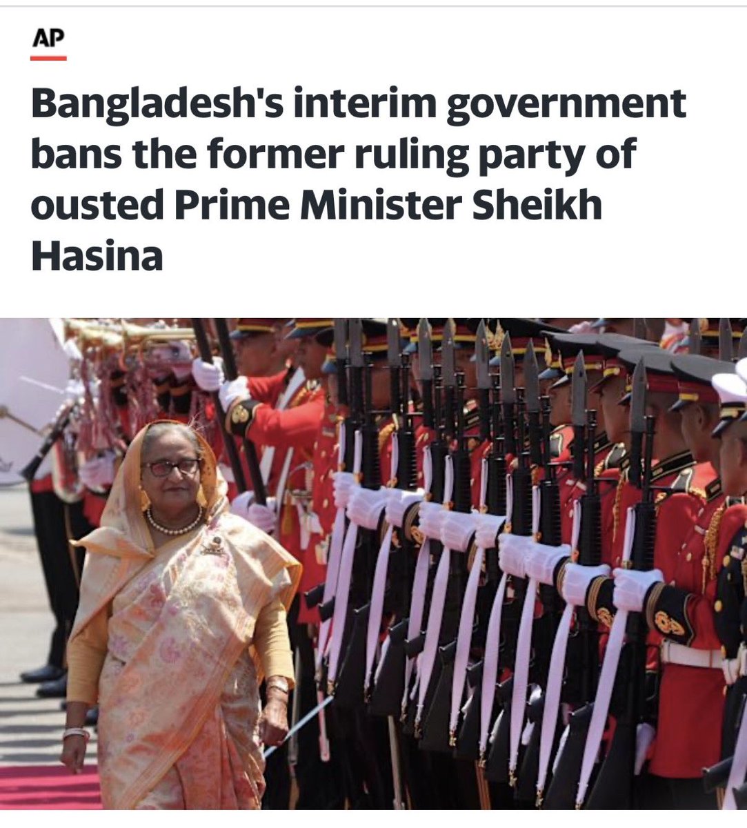 Taqbir Huda (@taqbirhuda) on Twitter photo The decision to ban <a href="/albd1971/">Bangladesh Awami League</a> is no cause for celebration.
It sets an extremely dangerous precedent.
When a party has perpetrated widespread human rights violations, the correct course of action is electoral rejection and individual legal accountability for their unlawful The decision to ban <a href="/albd1971/">Bangladesh Awami League</a> is no cause for celebration.
It sets an extremely dangerous precedent.
When a party has perpetrated widespread human rights violations, the correct course of action is electoral rejection and individual legal accountability for their unlawful