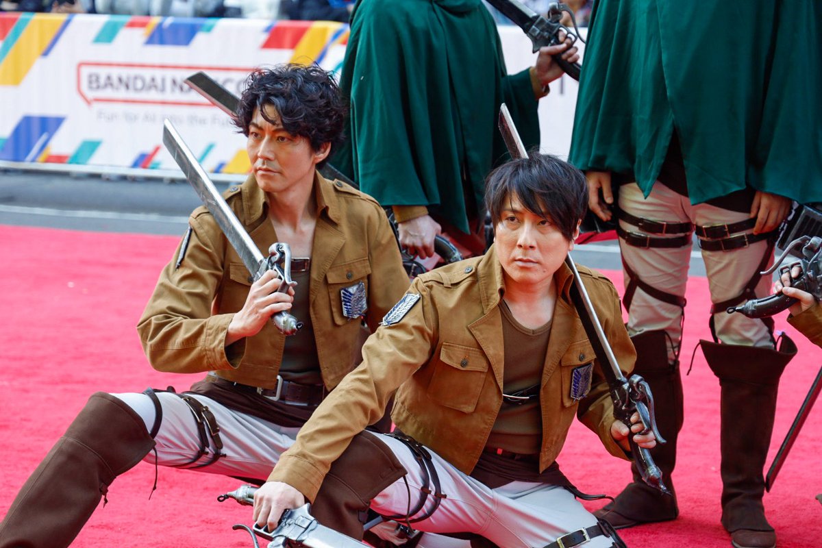 ニューヨークのジャパンパレードが終わりました！

フィナーレを飾った『「進撃の巨人」-the Musical-』キャストの皆さんです！

写真撮れて良かった…。パフォーマンスの動画は後ほどアップしますね！