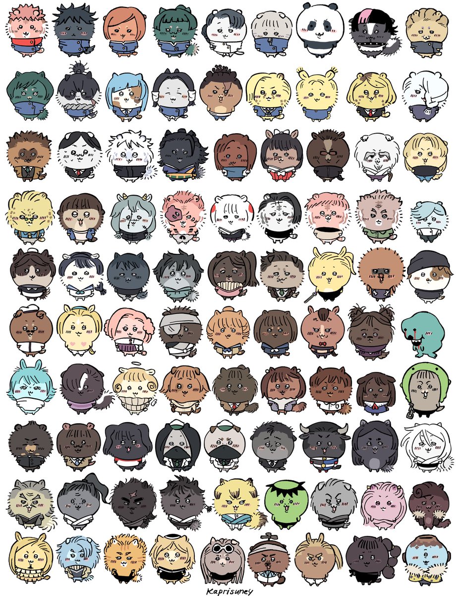 here’s all my chiikawa kaisen #jjk