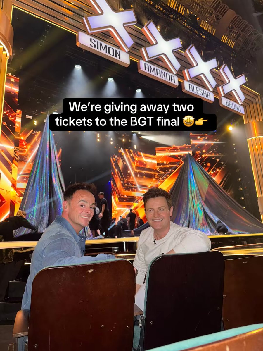 antanddec's tweet image. Head to the link below for your chance to join us at the BGT final! By entering, you’ll be supporting the incredible work of @KingsTrust 🤍
uk2.emma-live.com/antanddec2025/…