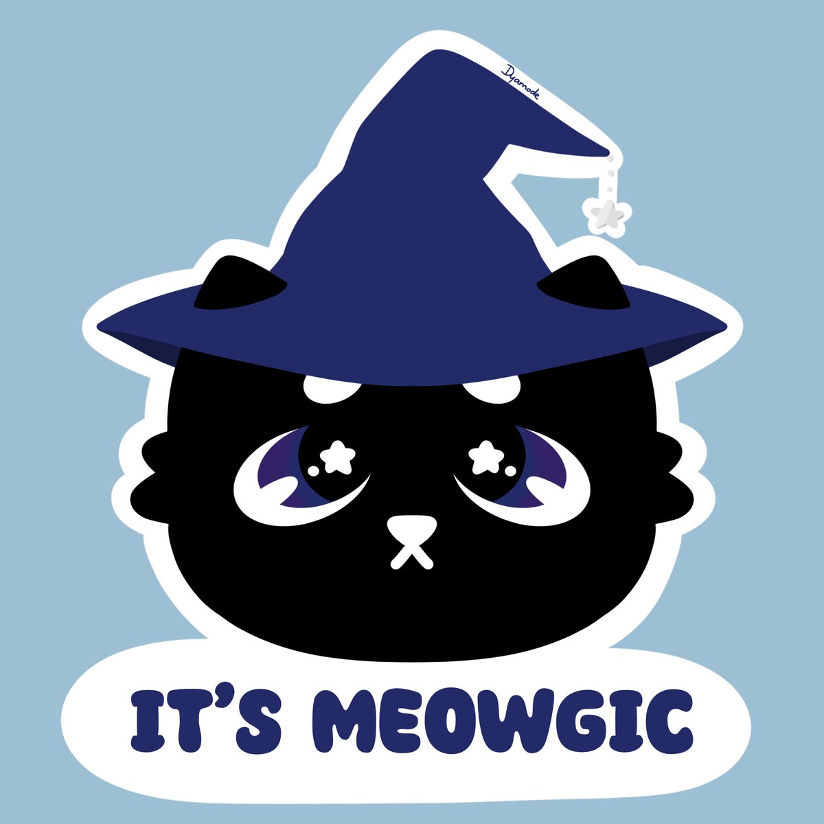 dyamode's tweet image. It's Meowgic~ ⊹₊⟡⋆  

#digitalart #art #cat #magic #wizard #witch #meowgic #cute #star #hat #caturday