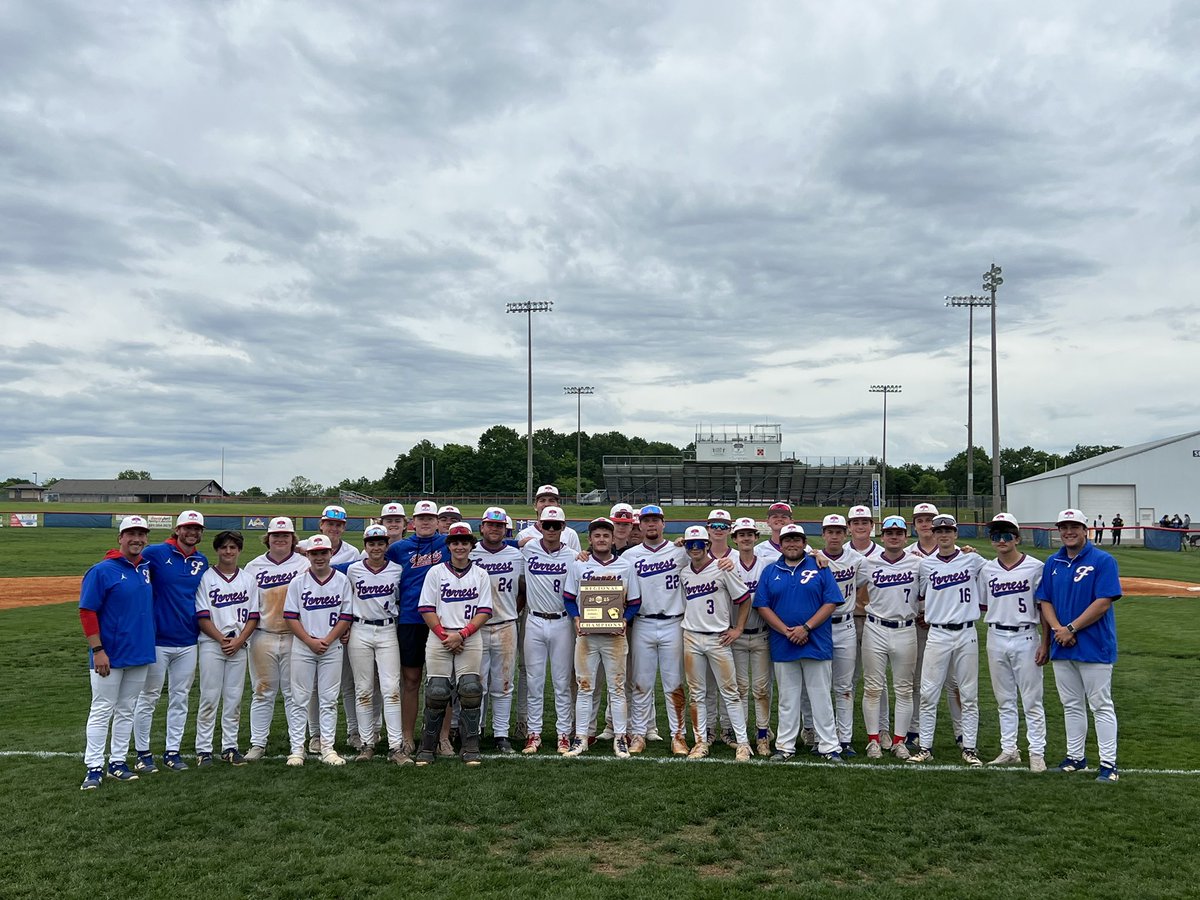 Forrest Baseball (22-8) defeats Lewis County, 2-1 to win the Region 5AA Championship! Baxter gutty on the mound (7 IP 3 H 1 R 4 BB 8 K).

Bats:

Fuller: 1-2
Matlock: 1-2, 1 R
Allen: 1-2
Bourne: 1-3
Morgan: 1 huge RBI

Rockets will host sectionals in Chapel Hill next week!