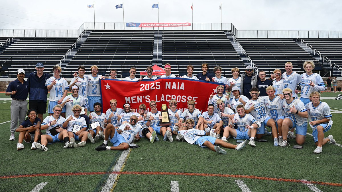 AAC Sports (@aacsports) on Twitter photo Once ... Twice ... Three times a Champion!
Kegan Hufford's overtime goal clinches <a href="/KUSeahawks/">Keiser Seahawks</a>' third consecutive #NAIAMLAX National Championship
➡️ bit.ly/4d7iEQA
#AACMLAX #ProudToBeAAC #BattleForTheRedBanner #TheRightWayToPlay Once ... Twice ... Three times a Champion!
Kegan Hufford's overtime goal clinches <a href="/KUSeahawks/">Keiser Seahawks</a>' third consecutive #NAIAMLAX National Championship
➡️ bit.ly/4d7iEQA
#AACMLAX #ProudToBeAAC #BattleForTheRedBanner #TheRightWayToPlay