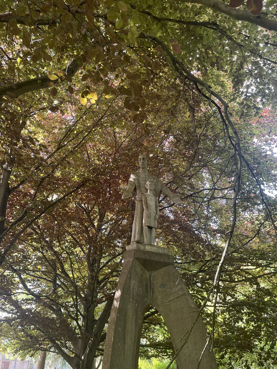 Ex harcourt people can you help me out. Today we found this bonus Jesus statue in the arboretum that we never knew was here! Has it always been here??? It’s exactly the same as the one outside the library