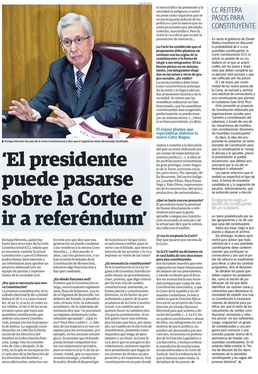 mauroandinoe's tweet image. Alguna vez pensé que Enrique Herrería, siendo de derecha, era un político serio. Hoy será recordado como el altoparlante 🔊 y operador judicial más servicial de un régimen autoritario. Qué vergonzoso que alguien así haya sido juez de la Corte Constitucional. Ahora que no ocupa…
