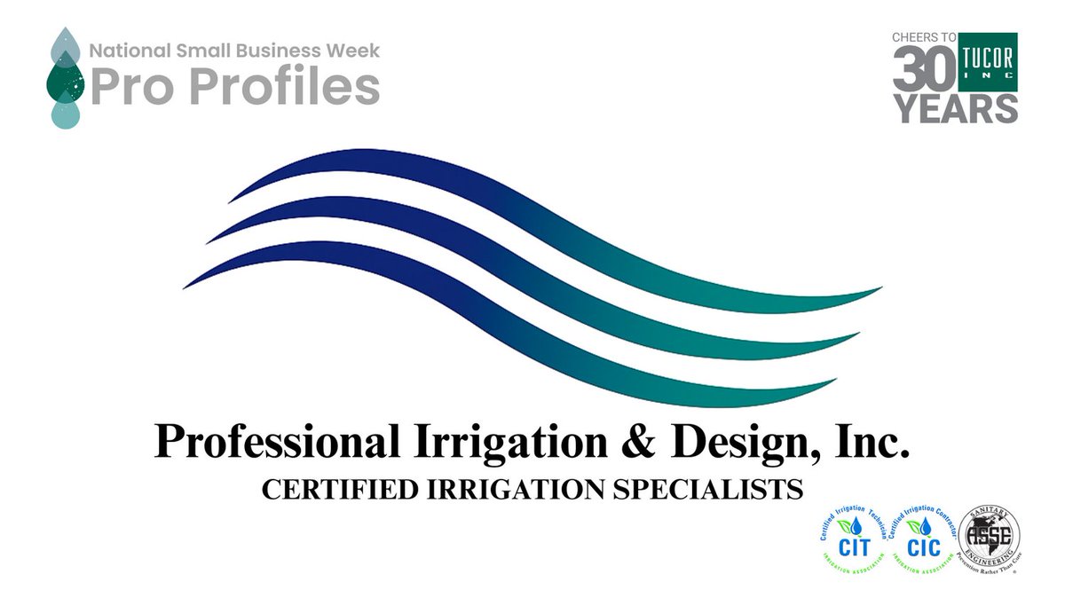 Tucor, Inc. (@tucorinc) on Twitter photo Wrapping up our Pro Profiles series with Professional Irrigation & Design—a Pittsburgh-based contractor firm whose certified technicians bring 40+ years of expertise to irrigation system design, installation, maintenance, and repair.
info@proirrigation.us | (412) 264-7003 Wrapping up our Pro Profiles series with Professional Irrigation & Design—a Pittsburgh-based contractor firm whose certified technicians bring 40+ years of expertise to irrigation system design, installation, maintenance, and repair.
info@proirrigation.us | (412) 264-7003