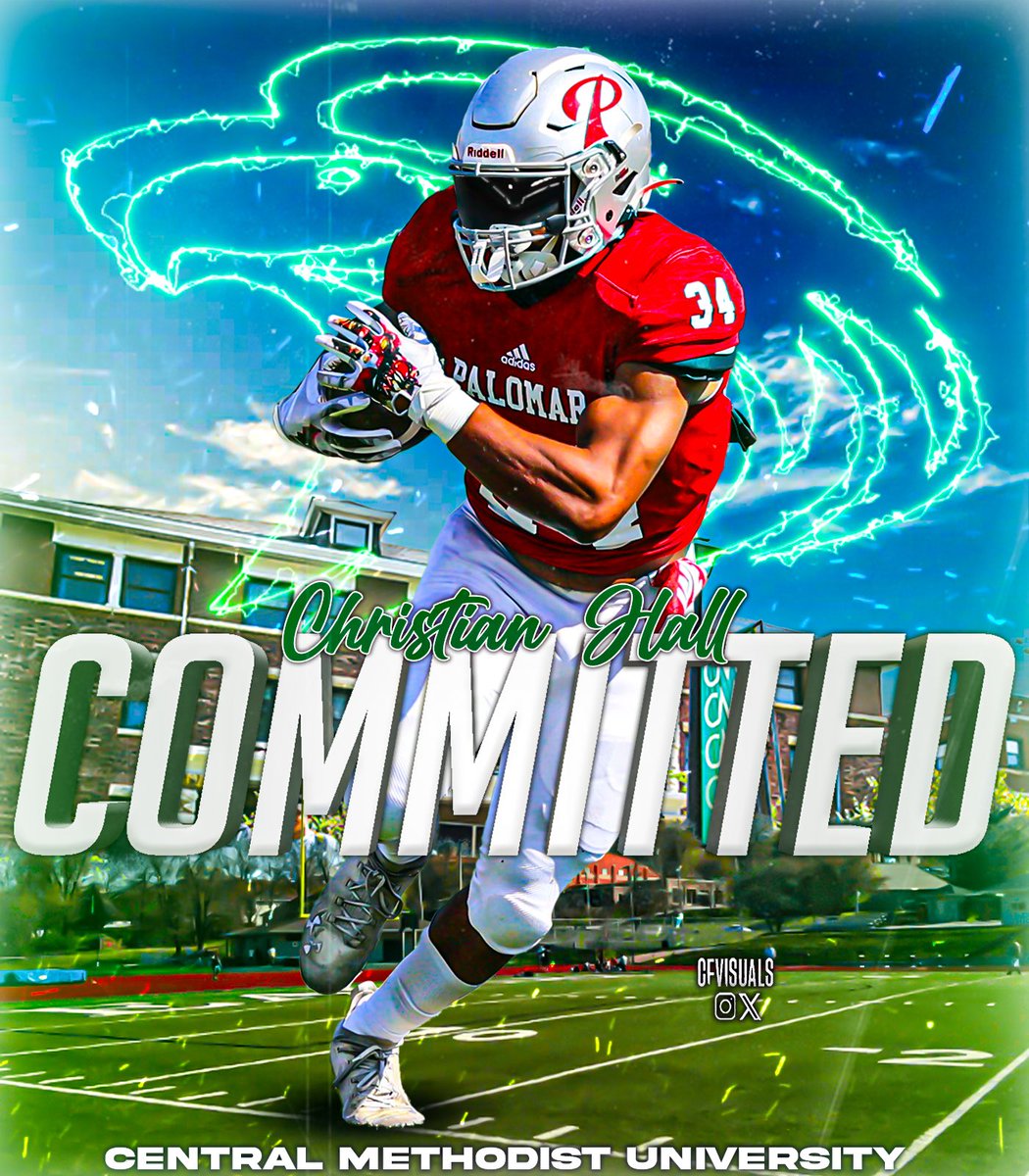 Christiann_Hall's tweet image. Something special going down in Fayette, closing my recruitment and committing to Central Methodist!! Thank you to Coach Brown & staff for believing in me. Shoutout to @PalomarFootball @slicknickricc5 @CoachRoSDBaller for getting me to the next level! #calijucoproduct