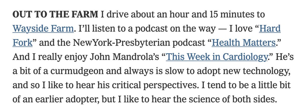 John Mandrola, MD (@drjohnm) on Twitter photo Thank you <a href="/dslotwin/">david slotwiner</a> for #TWICPodcast mention in your terrific <a href="/nytimes/">The New York Times</a> profile. LOL "Curmudgeon?" I am a PFA evangelist!
nytimes.com/2025/05/10/nyr…
cc <a href="/theheartorg/">theheartorg | Medscape</a> <a href="/_triciaward/">Tricia Ward</a> Thank you <a href="/dslotwin/">david slotwiner</a> for #TWICPodcast mention in your terrific <a href="/nytimes/">The New York Times</a> profile. LOL "Curmudgeon?" I am a PFA evangelist!
nytimes.com/2025/05/10/nyr…
cc <a href="/theheartorg/">theheartorg | Medscape</a> <a href="/_triciaward/">Tricia Ward</a>