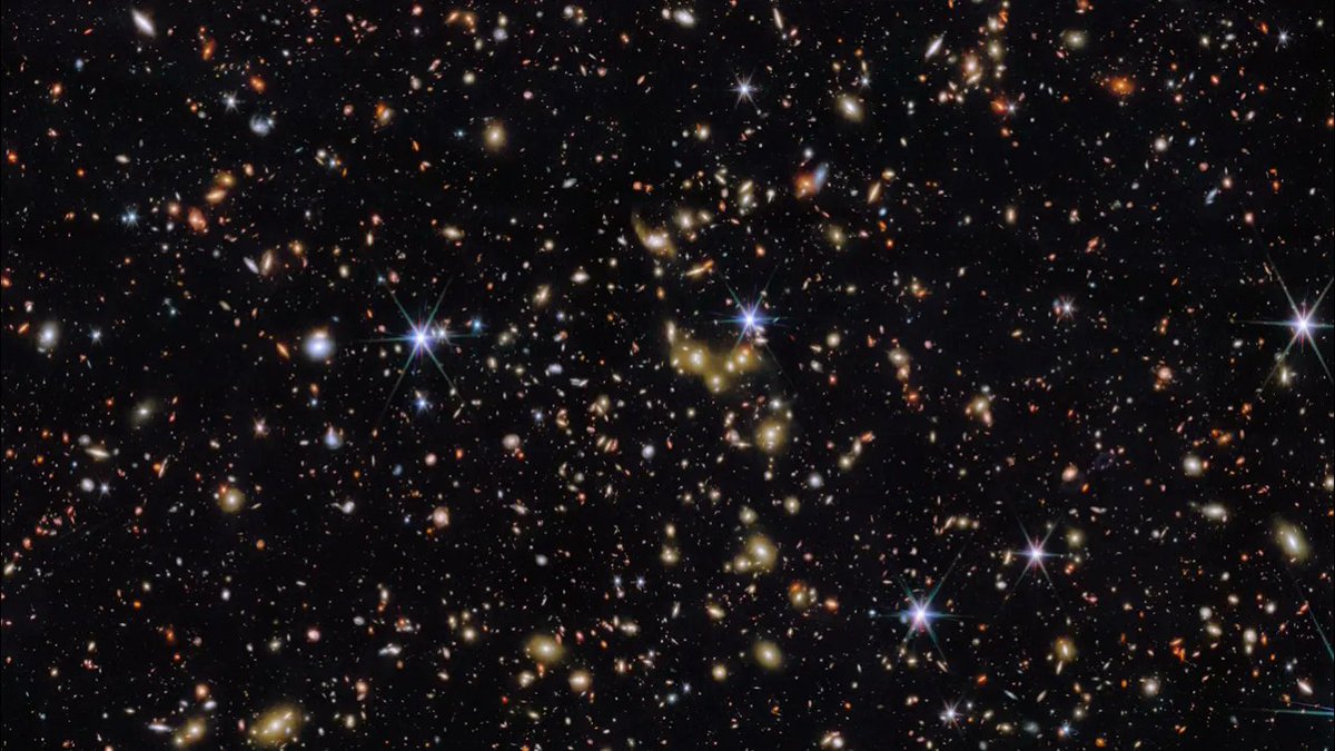Carl Sagan was wrong. 

The James Webb #Space Telescope (#JWST) observations suggest the number of galaxies and stars in the observable universe is potentially trillions (not billions as CS said) of galaxies and...sextillions of stars!

#MindBlown