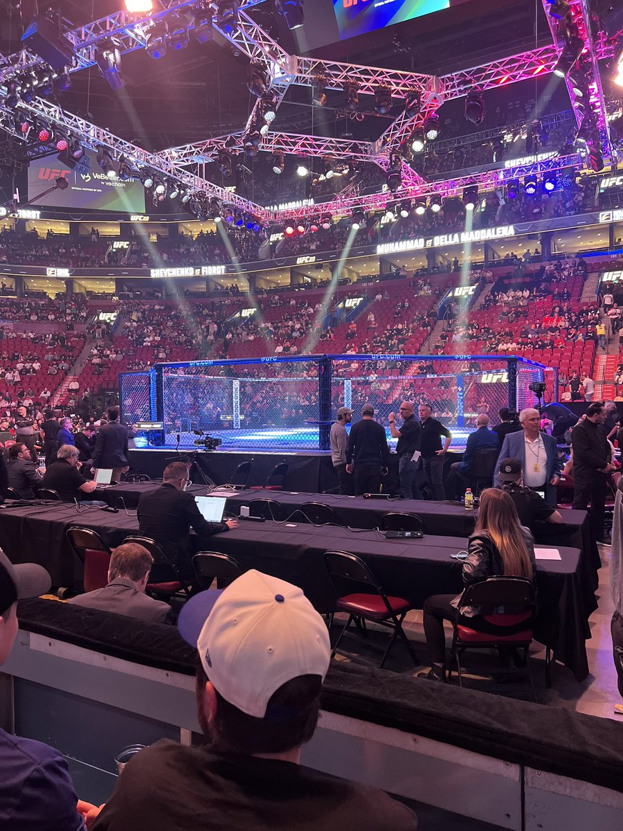 Solid view for some Canadian scraps tonight! Thanks #ufc #UFC315