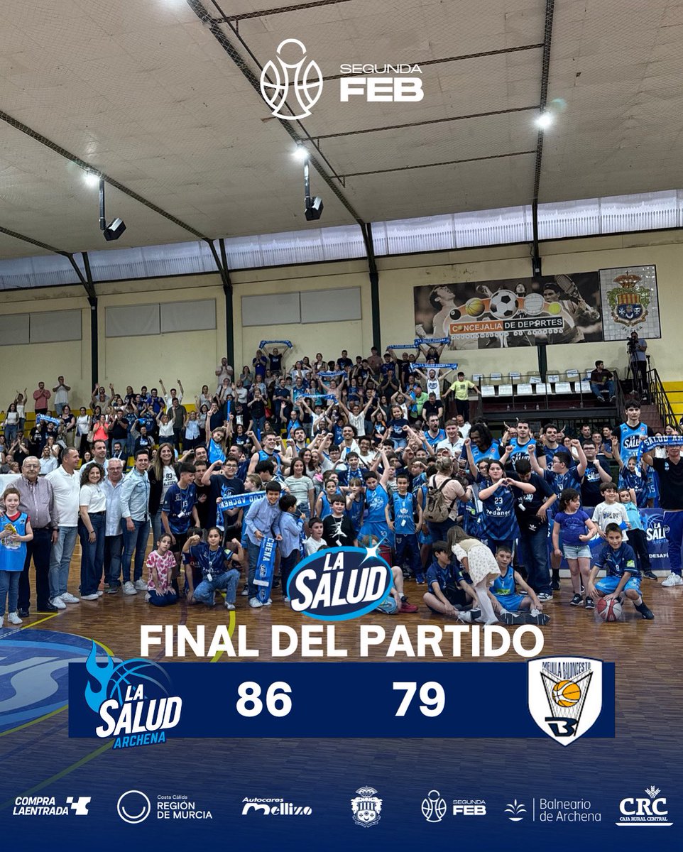 La Salud Archena (@lasaludarchena) on Twitter photo <a href="/melillabcto/">Club Melilla Baloncesto</a> <a href="/LaSaludLimpieza/">LaSalud en tu Hogar</a> Tras la lluvia, volvió a salir el sol… y con él, las ganas de seguir soñando. ☀️
🎉Victoria de La Salud Archena.
#LaSaludArchena #NuncaDejesDeSoñar #Playoffs <a href="/melillabcto/">Club Melilla Baloncesto</a> <a href="/LaSaludLimpieza/">LaSalud en tu Hogar</a> Tras la lluvia, volvió a salir el sol… y con él, las ganas de seguir soñando. ☀️
🎉Victoria de La Salud Archena.
#LaSaludArchena #NuncaDejesDeSoñar #Playoffs